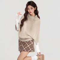 Women's High-neck Short-sleeve Sweater