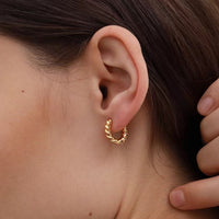 Twisted-Thread Ear Clips For Women Niche Design