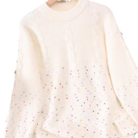 Round Neck Outerwear Knitwear Age-reducing Trendy Top