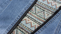 Zipper Stitching Wash Denim Jacket Coat