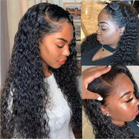Fashionable Synthetic Headband With Black Long Curly Hair