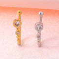Personality Copper Micro Inlay Geometric U-shaped Nose Ring
