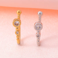 Personality Copper Micro Inlay Geometric U-shaped Nose Ring
