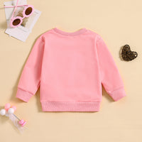 Girls' Letter Towel Embroidered Sweater