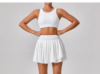 Nude Feel Exercise Skort Slim Elastic Belt Quick-drying Yoga Skirt