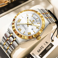 Trendy Men's Night Light Waterproof Watch