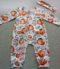 New Pumpkin Full Print Jumpsuit