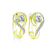 Korean Fashion Classic Silver Elegant Womens Musical Note Earrings Jewelry
