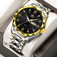 Watch Men's Chinese And English Calendar Diamond Shell