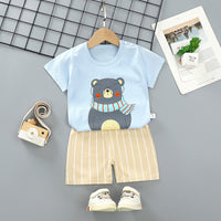 Hildren's Short-sleeved Suit Summer Cotton T-shirt