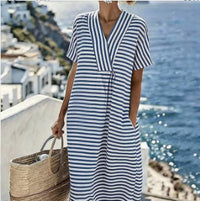 Shirt Dress For Ladies Casual Style Featuring Marine Creatures Motif