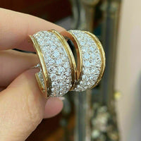 Dense Inlaid Arrangement Atmosphere Hong Kong Style Earrings