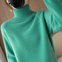 Women's Fashion High Collar Knitted Sweater