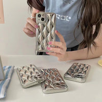 High-grade Electroplating Wave Pattern Phone Case