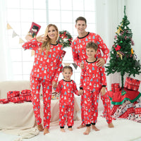Christmas Loungewear Long Sleeve Printed Letter Pajama Set
