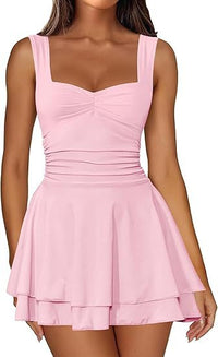 Women's Square-neck Sleeveless Dress