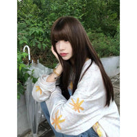 Women's Mesh Loose Long-sleeve T-shirt