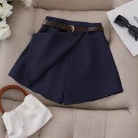 European And American Women's Solid-color Shorts