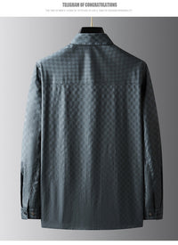 Spring And Autumn Plus Size Men's Loose Casual Polo Collar Jacket