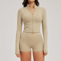 Spring Sports Suit Nude-feel Zip-up