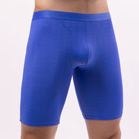 Summer Anti-wear Leg Ice Silk Men's Breathable Running Plus Size Lengthened Thin Mesh Boxer Shorts