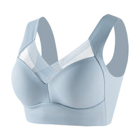 Plus Size Underwear Wireless Beauty Back Underwear Thin Push-up Adjustable Seamless Ice Silk Fixed Cup Bra Cross-border