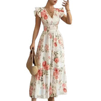 European And American-style Printed Sleeveless Dress