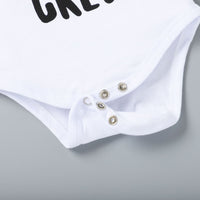 Three-piece White Cotton Letter Camouflage Print With Hood