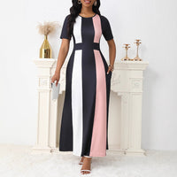 New Elegant Slim-fit Fashionable Contrast-color Dress