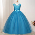 Big Children's Lace Wedding Dress Long Puffy