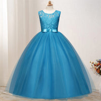 Big Children's Lace Wedding Dress Long Puffy