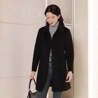 Slimming Chenille Fabric Hugging Wool Coat