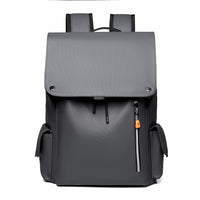 Men's Large Capacity Laminated Leather Fashionable Backpack