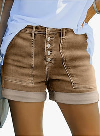 Summer Womens Denim Lift Shorts Simple Style