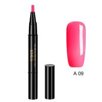 5pcs Nail Polish Pen 3 In 1 One Step Glue Pen Multicolor