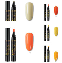 3 In 1 Nail Glue Pen  One-step Glue Phototherapy Plastic Nail Magnet Pen French Water Ripple Cat Eye Strong Magnet Pen DIY Manicure Tool Pen