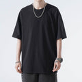 Autumn Men's Short-sleeved T-shirt Cotton Round Neck