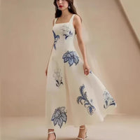 Strapless 3D Floral Print Minimalist Dress