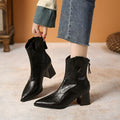 Retro Pointed-toe Trendy And Cool All-season Ankle Boots That Pair Effortlessly With Any Look