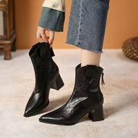Retro Pointed-toe Trendy And Cool All-season Ankle Boots That Pair Effortlessly With Any Look