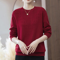 Autumn New Long Sleeve Sweater Round Neck Knitted Base Shirt