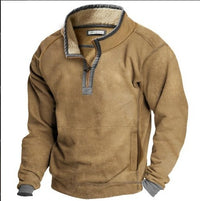Digital Printing Stand Collar Men's Clothing Casual Sweatshirt