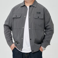 Plus-sized Size Plaid Jacket For Men