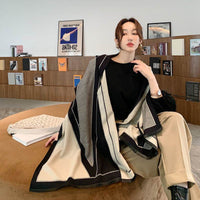 All-matching Thickened Double-sided Student Scarf Dual-purpose Tassel Shawl