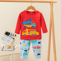 Printed Cute Cartoon Casual Children's Clothing Home Service Suit