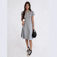 Women's Polo-Neck Short-Sleeve Dress