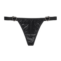 Grinding Stitching Satin Thin Women's Sports T-back