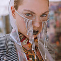 Women's Rhinestone Tassel Adjustable Face Accessories