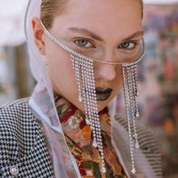 Women's Rhinestone Tassel Adjustable Face Accessories
