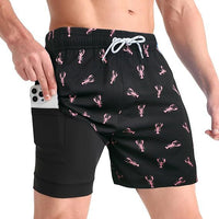 Men's Quick-Drying Double-Layer Beach Swim Trunks